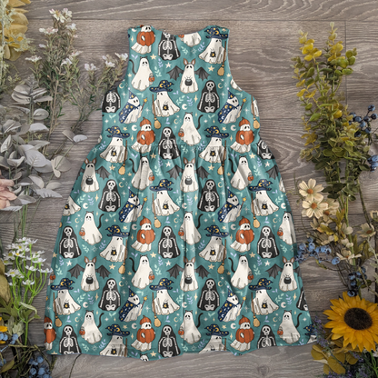 Halloween party pinafore dress - Sunshine and Raebows