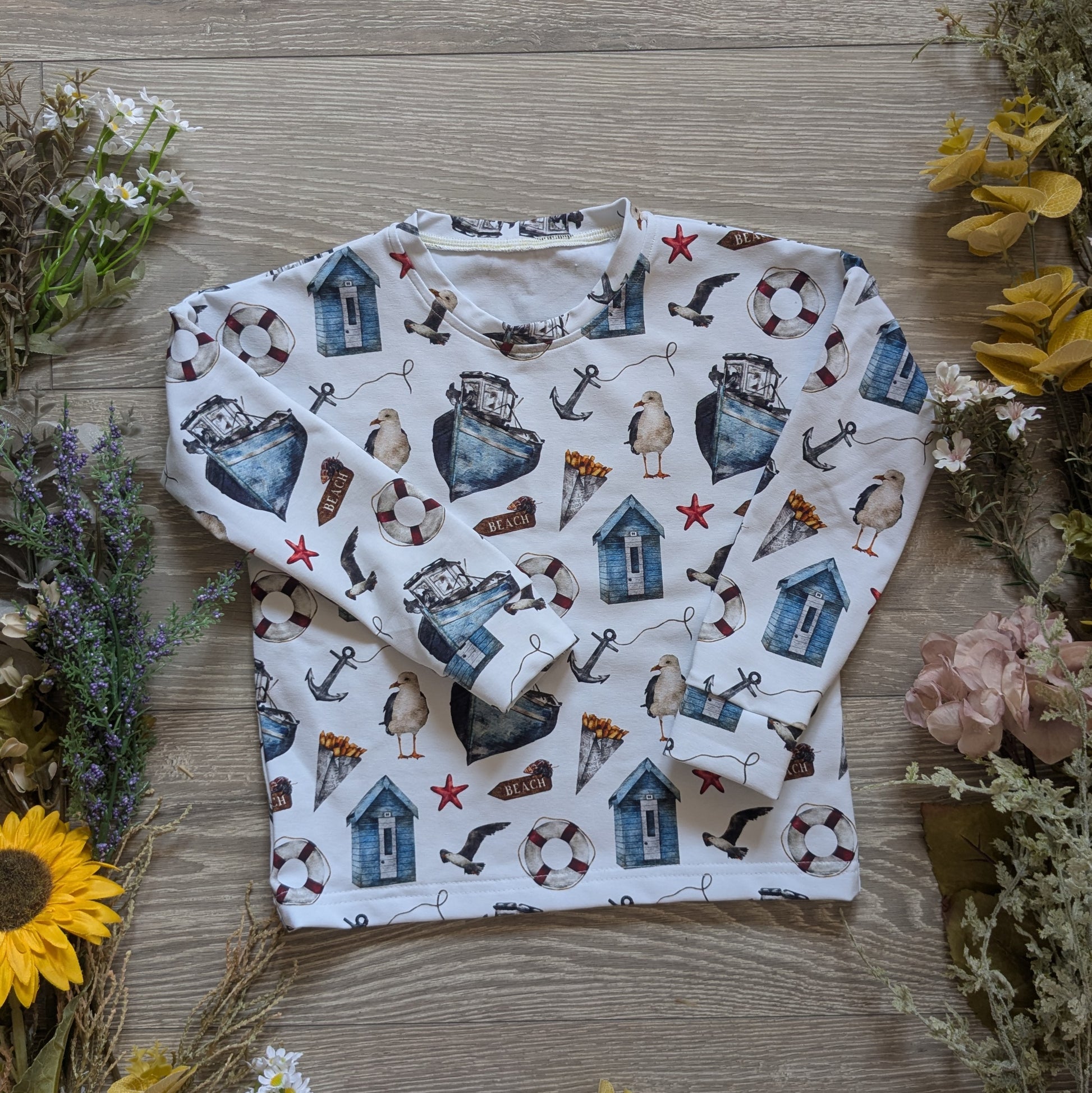 In stock - beach seagulls exclusive jersey - Sunshine and Raebows