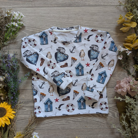 In stock - beach seagulls exclusive jersey - Sunshine and Raebows
