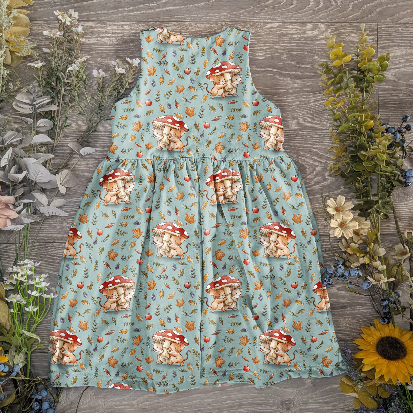 Autumn pinafore dress
