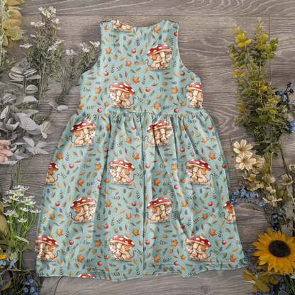 Autumn pinafore dress