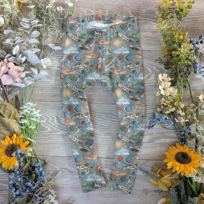 Blast off Ellie leggings (elasticated) - Sunshine and Raebows