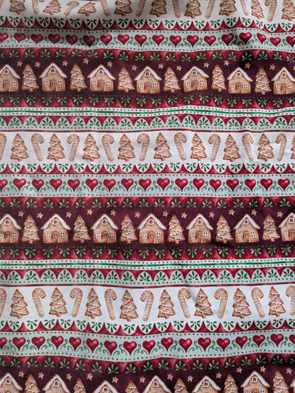 Christmas stripes french Terry 1-2 items