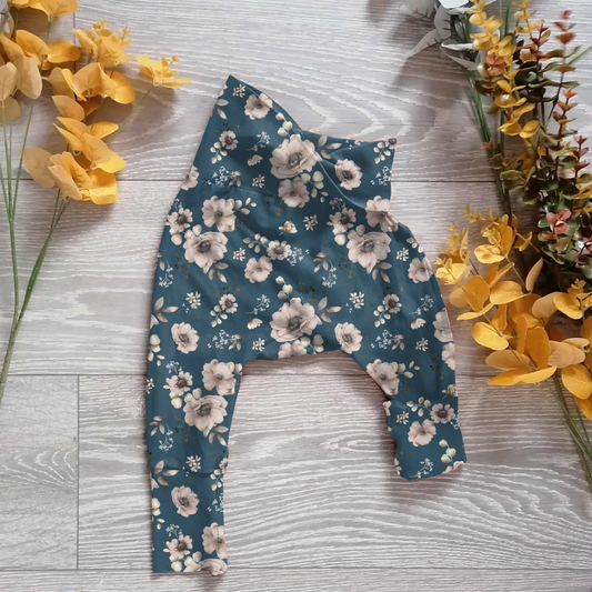 Blue bloom Willow pants/shorts (gusset and gussetless) - Sunshine and Raebows