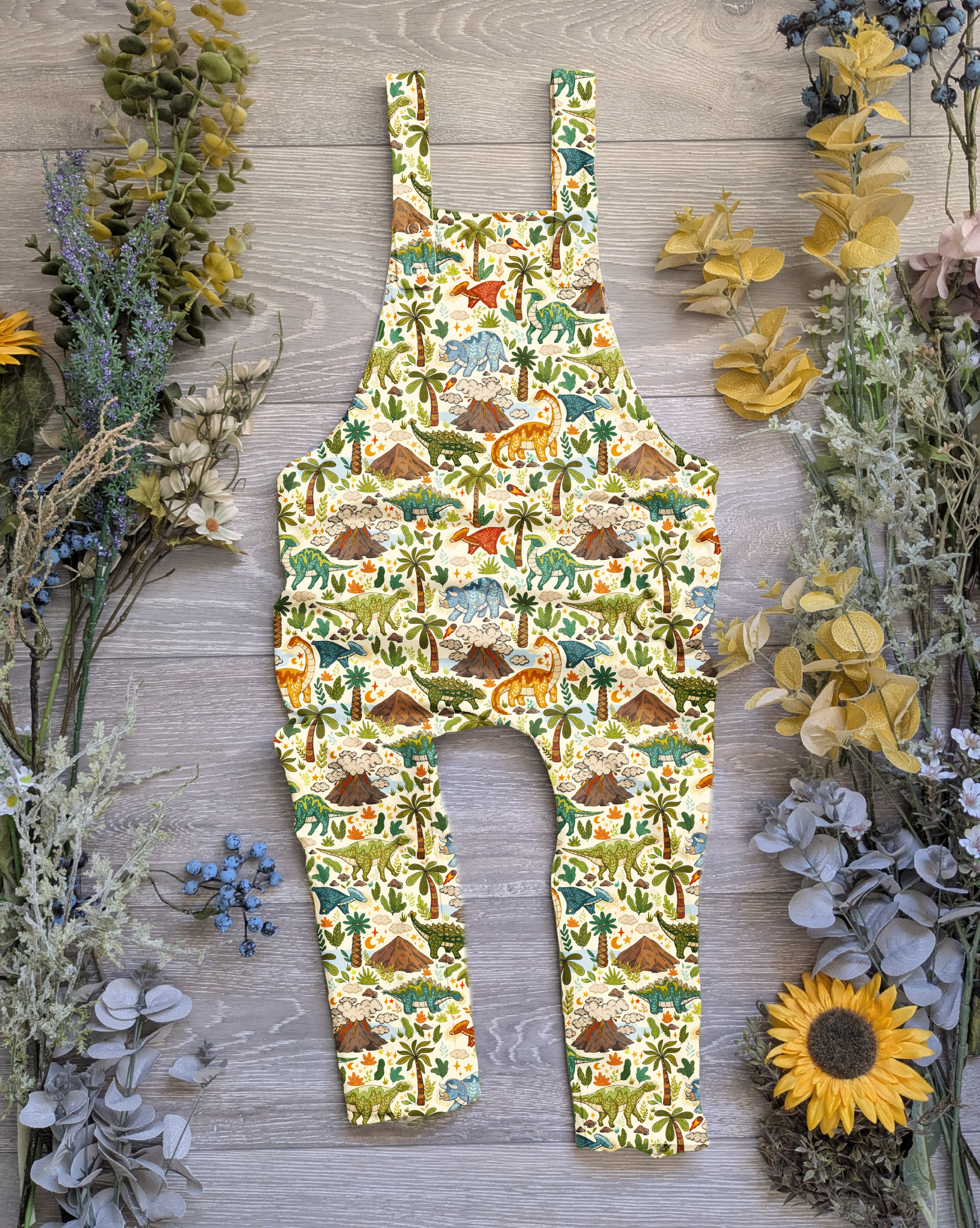 Dinoland Edith Dungarees - long - Sunshine and Raebows