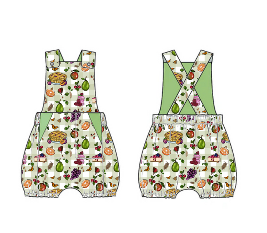 The bug picnic Treasure pocket romper - Sunshine and Raebows