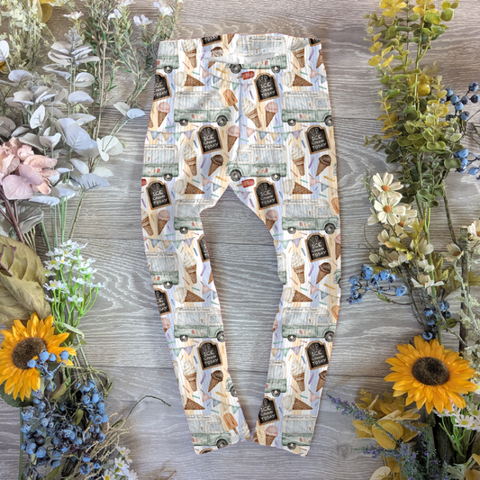 Ice cream vans Ellie leggings (elasticated) - Sunshine and Raebows