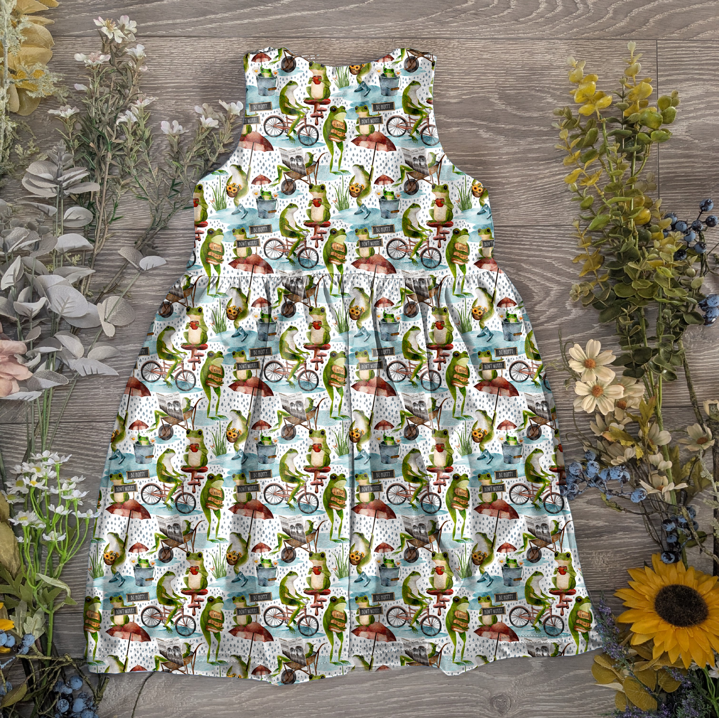 Autumn pinafore dress