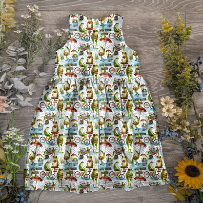 Autumn pinafore dress