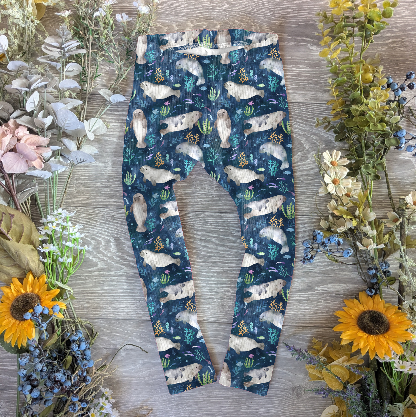Manatee Ellie leggings (elasticated) - Sunshine and Raebows