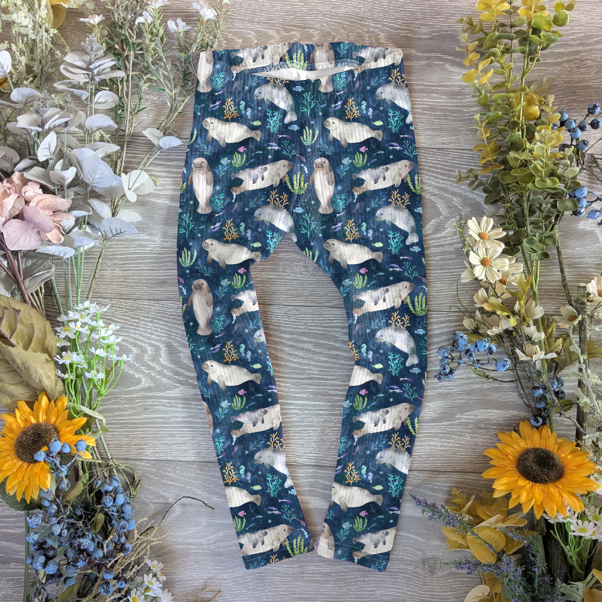 Manatee Ellie leggings (elasticated) - Sunshine and Raebows