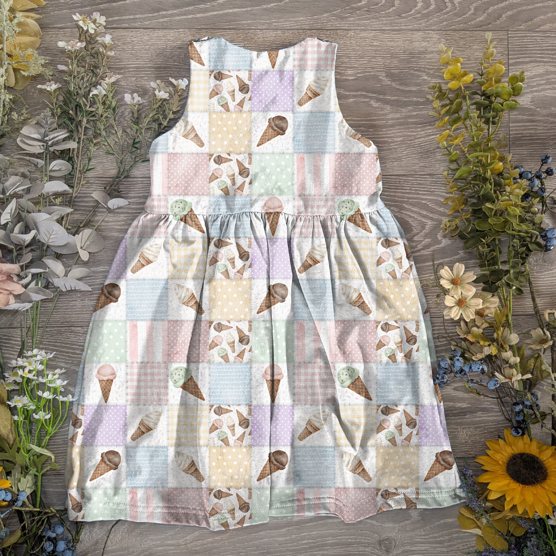 Sweet treats pinafore dress - Sunshine and Raebows