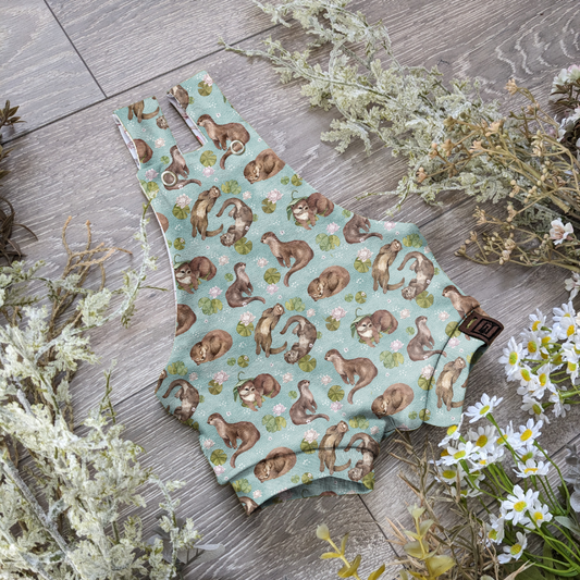 Ottilie the otter Edith Dungarees - short - Sunshine and Raebows