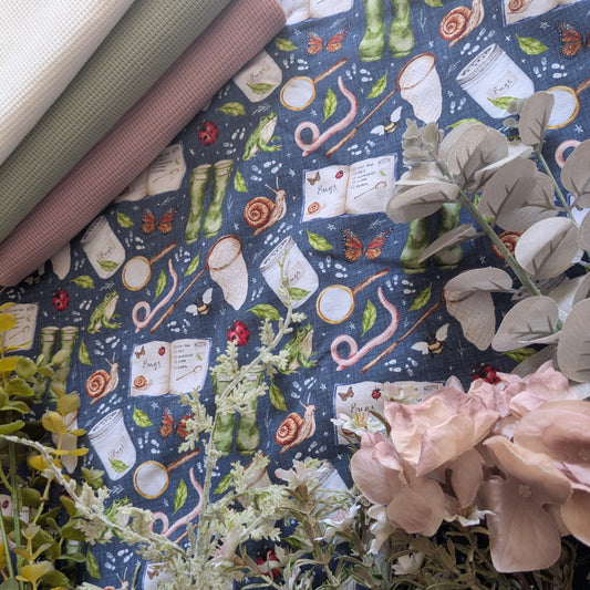 Bugs and wellington boots all season Raglan romper preorder only