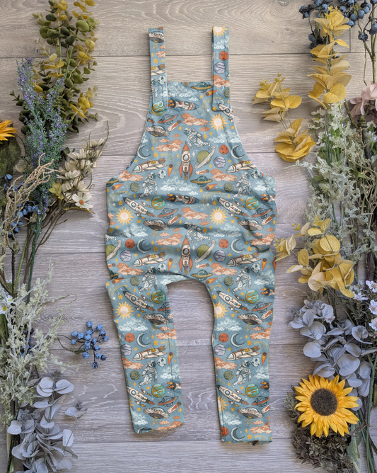 Blast off Edith Dungarees - long - Sunshine and Raebows
