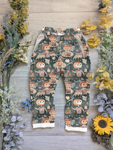 Load image into Gallery viewer, Clowns and skeletons Vintage trousers with elastic in band - Sunshine and Raebows
