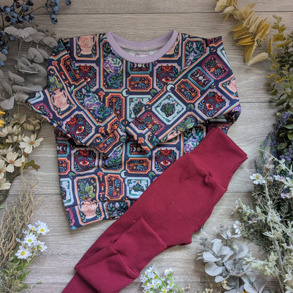 Plain ribbed tee and leggings