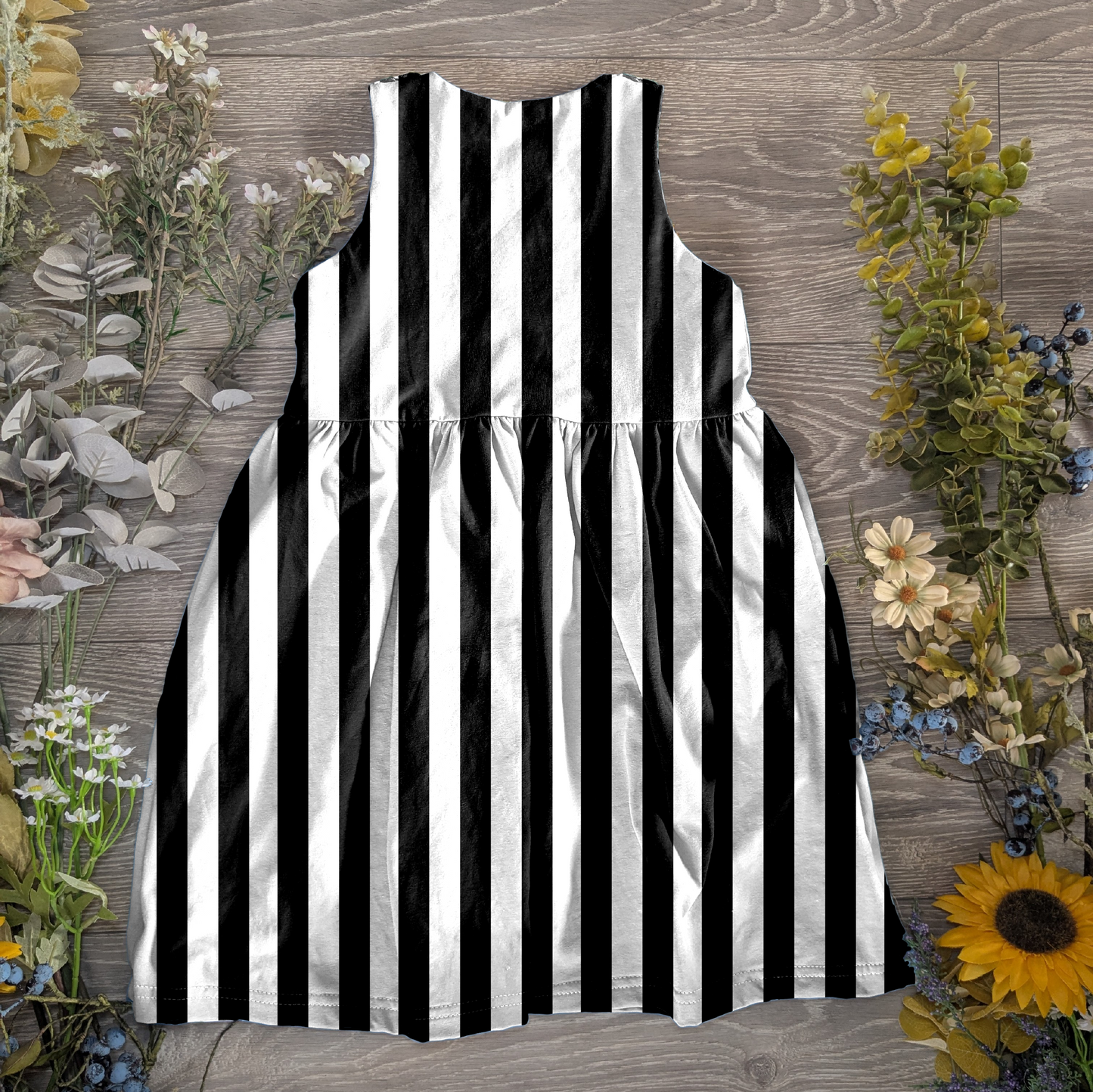 Stripes pinafore dress