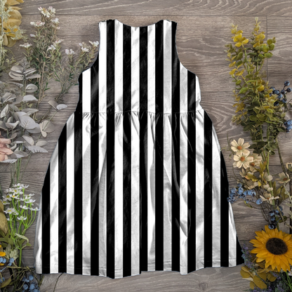 Stripes pinafore dress