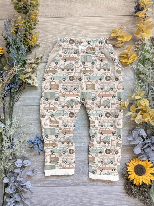 Traffic jam Vintage trousers with elastic in band - Sunshine and Raebows