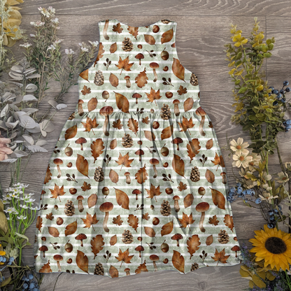 Autumn pinafore dress