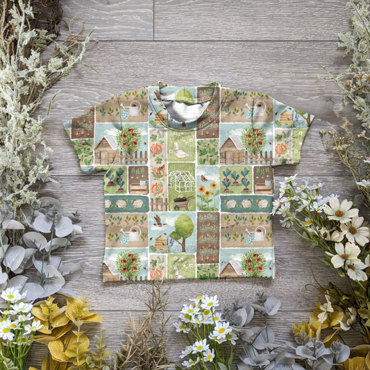 A day at the allotment Declan tee - Sunshine and Raebows