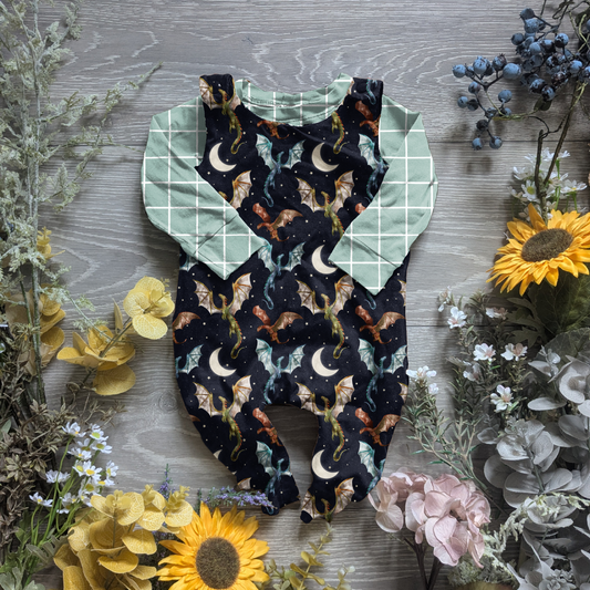 Night flight charlie romper - Sunshine and Raebows