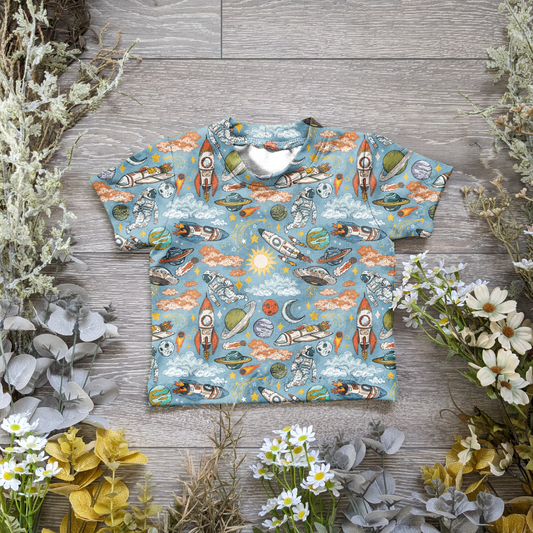 Blast off Declan tee - Sunshine and Raebows