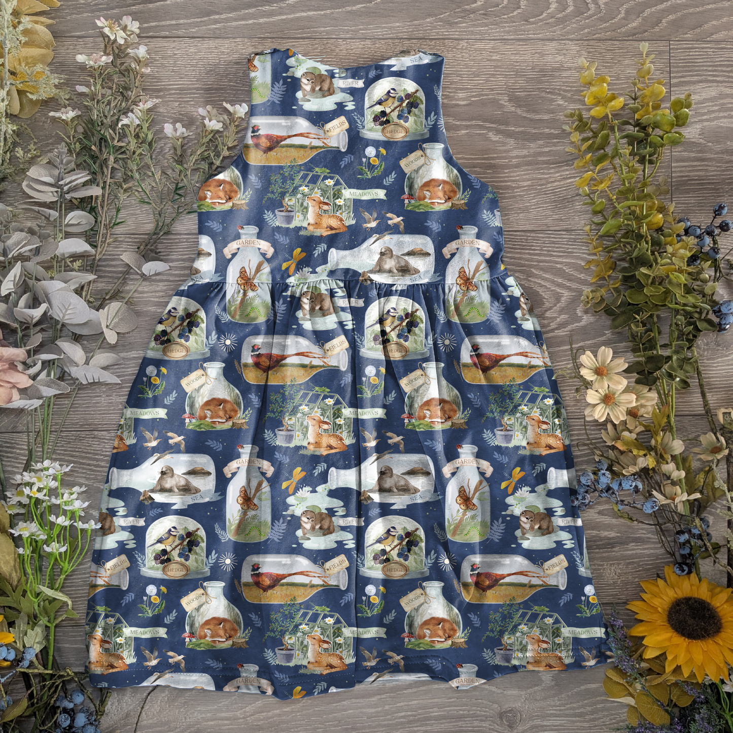 Autumn pinafore dress