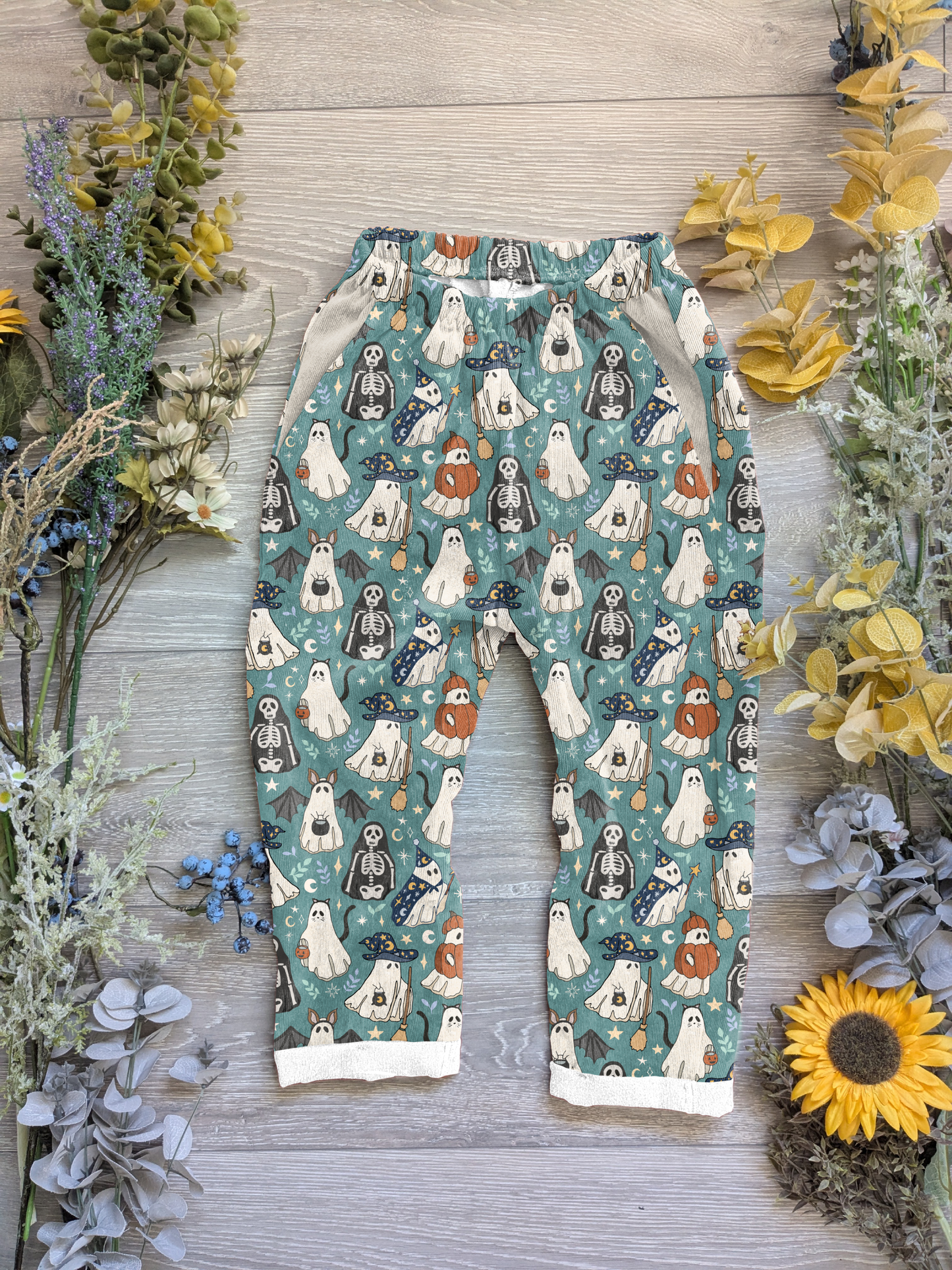 Halloween party Vintage trousers with elastic in band