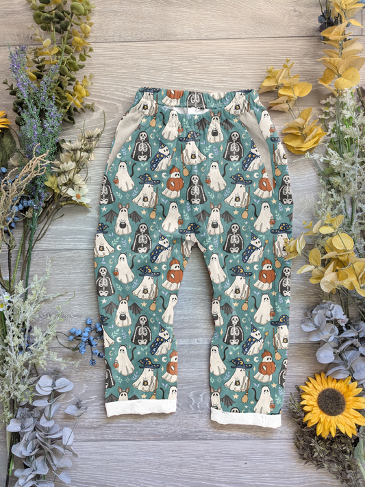Halloween party Vintage trousers with elastic in band