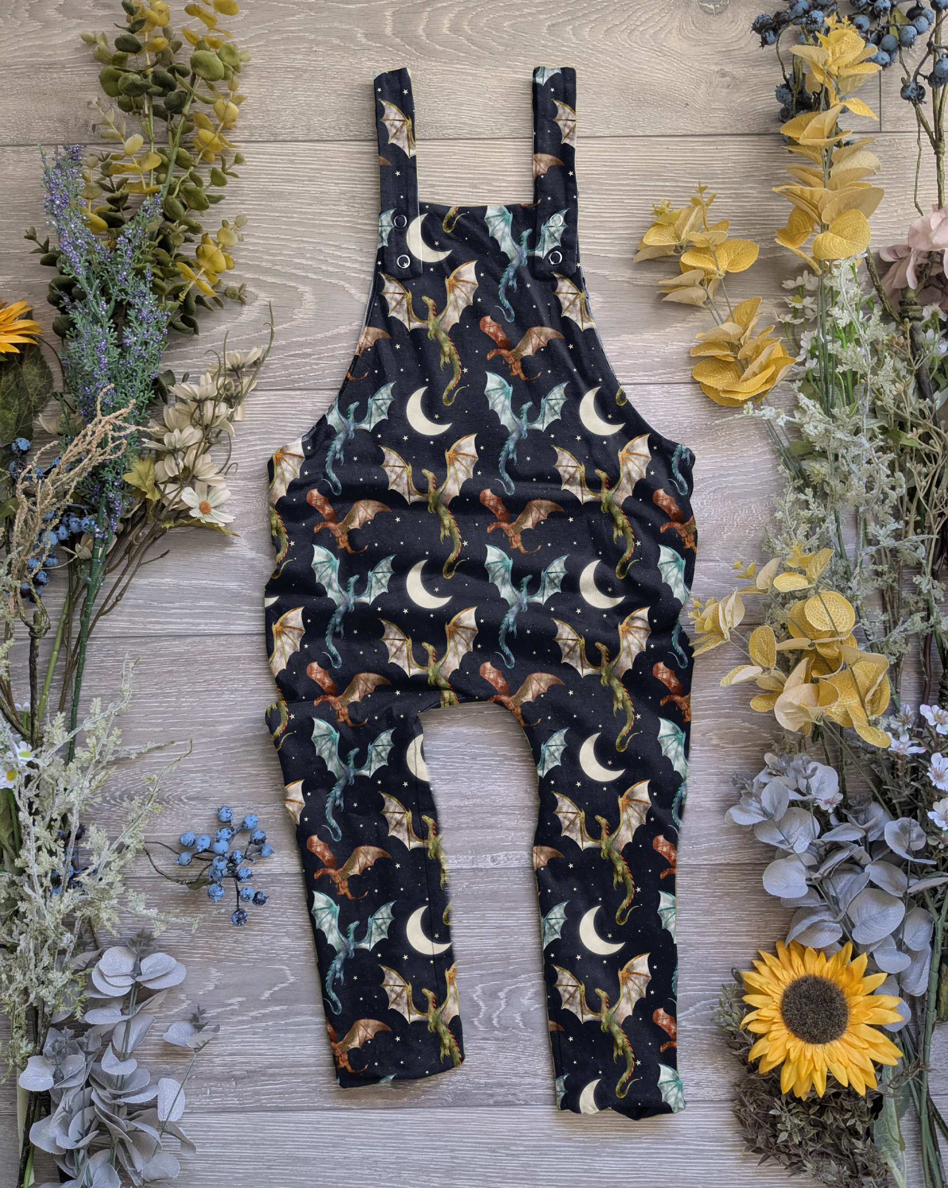 Night flight Edith Dungarees - long - Sunshine and Raebows