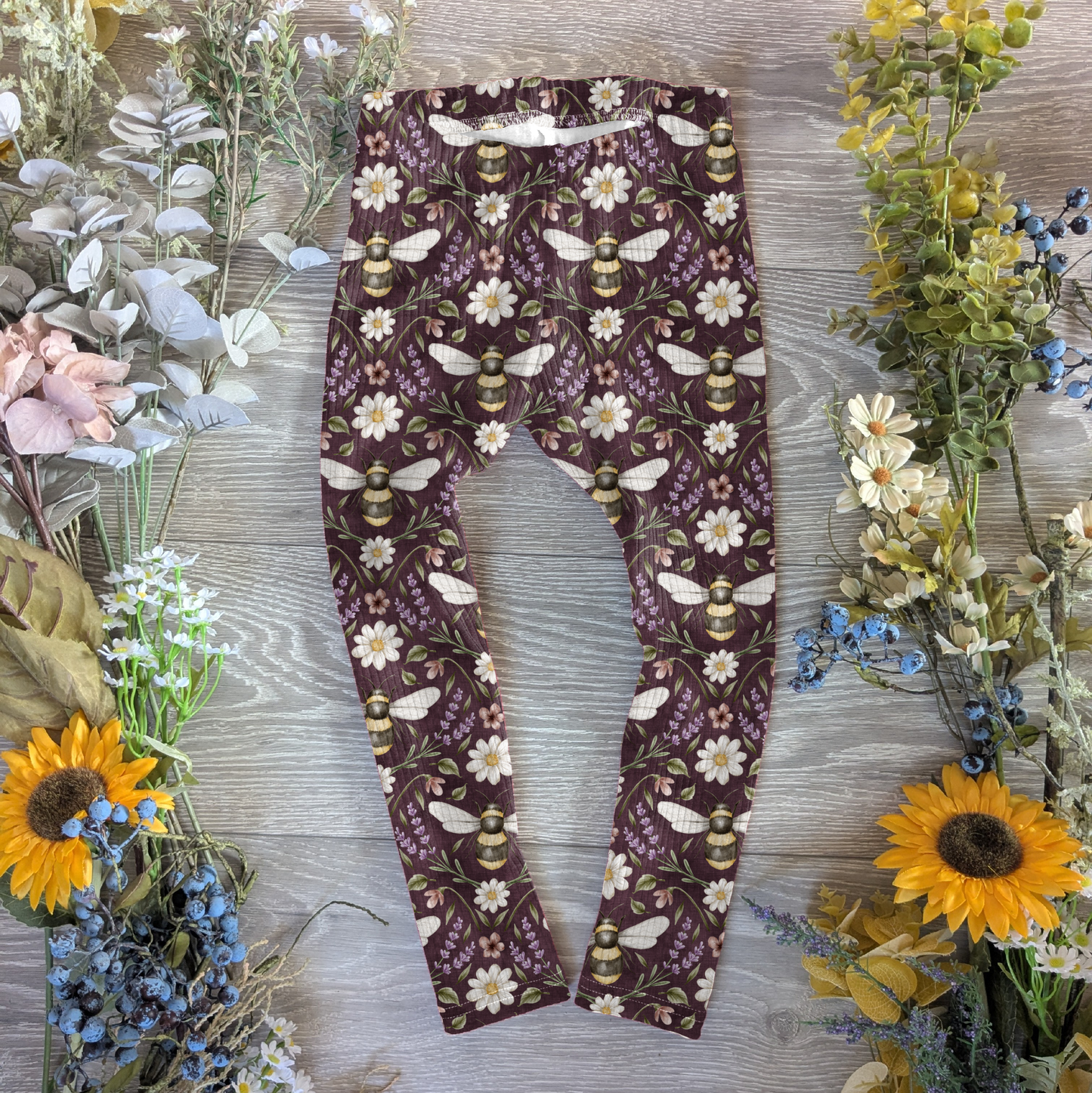 Buzzing around Ellie leggings (elasticated) - Sunshine and Raebows