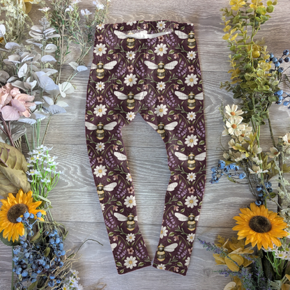 Buzzing around Ellie leggings (elasticated) - Sunshine and Raebows