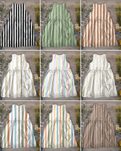 Load image into Gallery viewer, Stripes pinafore dress - Sunshine and Raebows

