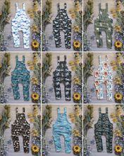 Load image into Gallery viewer, Under the sea prints Edith Dungarees - long

