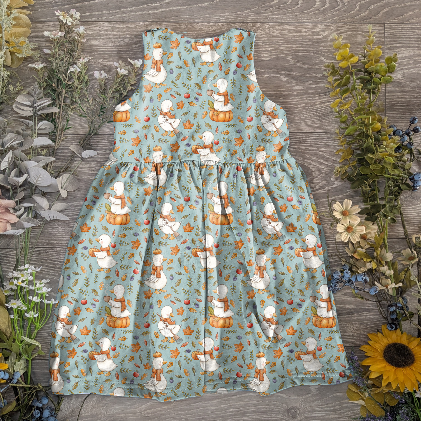 Autumn pinafore dress