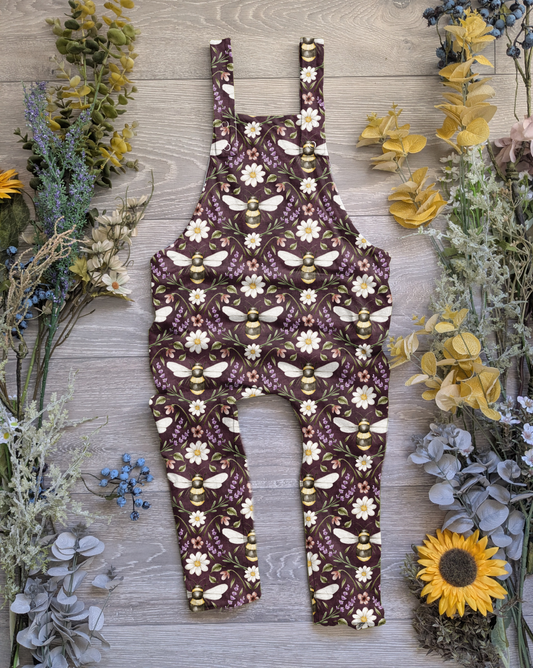 Buzzing around Edith Dungarees - long - Sunshine and Raebows